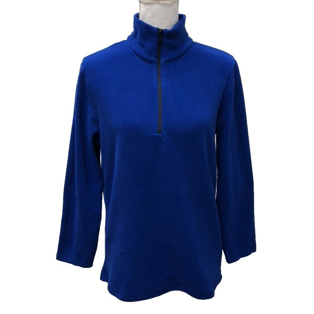 RLX Ralph Lauren Fleece Pullover Womens Large Blue Activewear‎ Athleisure Hiking